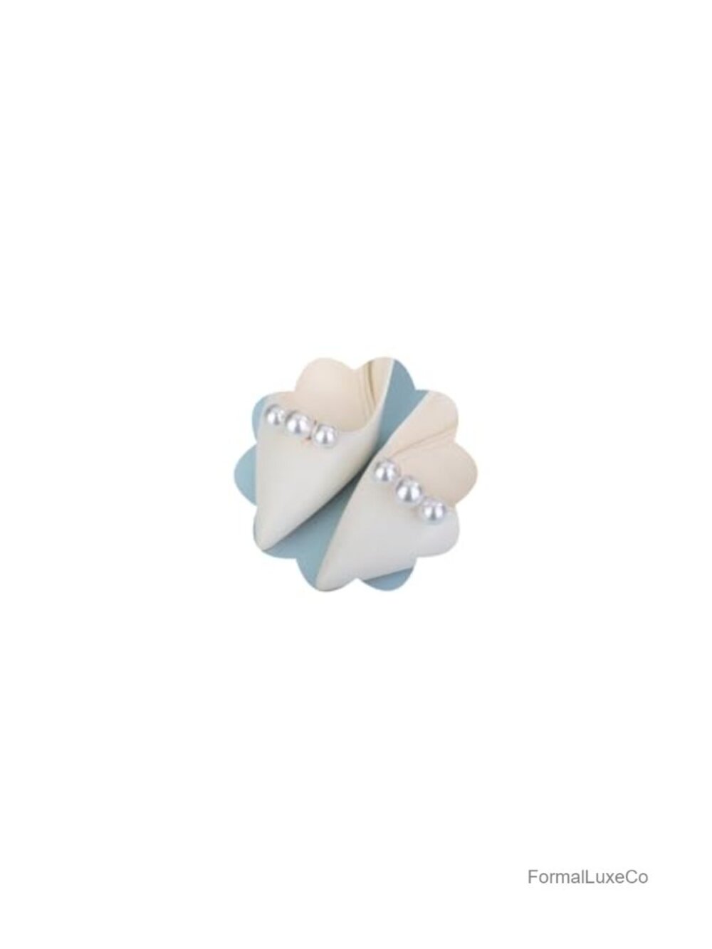 Detachable Bow Shoe Clips with Faux Pearl, Rhinestone Crystal Charms for